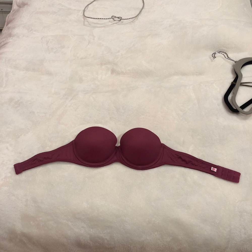 PINK strapless push-up bra